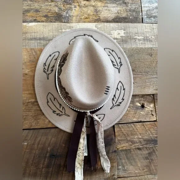 🔥HOMEMADE One-of-a-Kind Handmade Pyrography Hat – Western Chic Vibes 🔥 - Picture 6 of 11